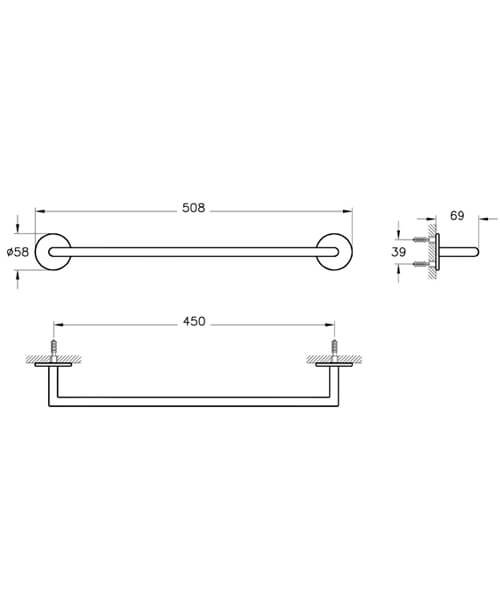 Vitra Nest Towel Rail Chrome Bathroom Shop Uk