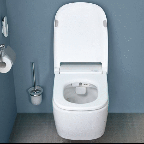 VitrA V-Care Essential Intelligent Rimless Wall Hung toilet With seat - White - Image 2