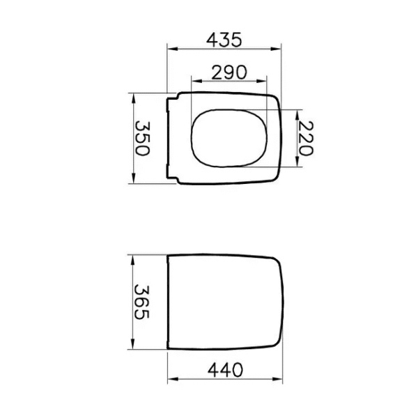 Vitra M Line Standard Toilet Seat - White - Image 3