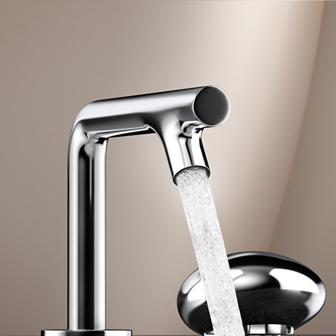 Vitra Istanbul Pebble 2 Hole Basin Mixer Tap - Chrome