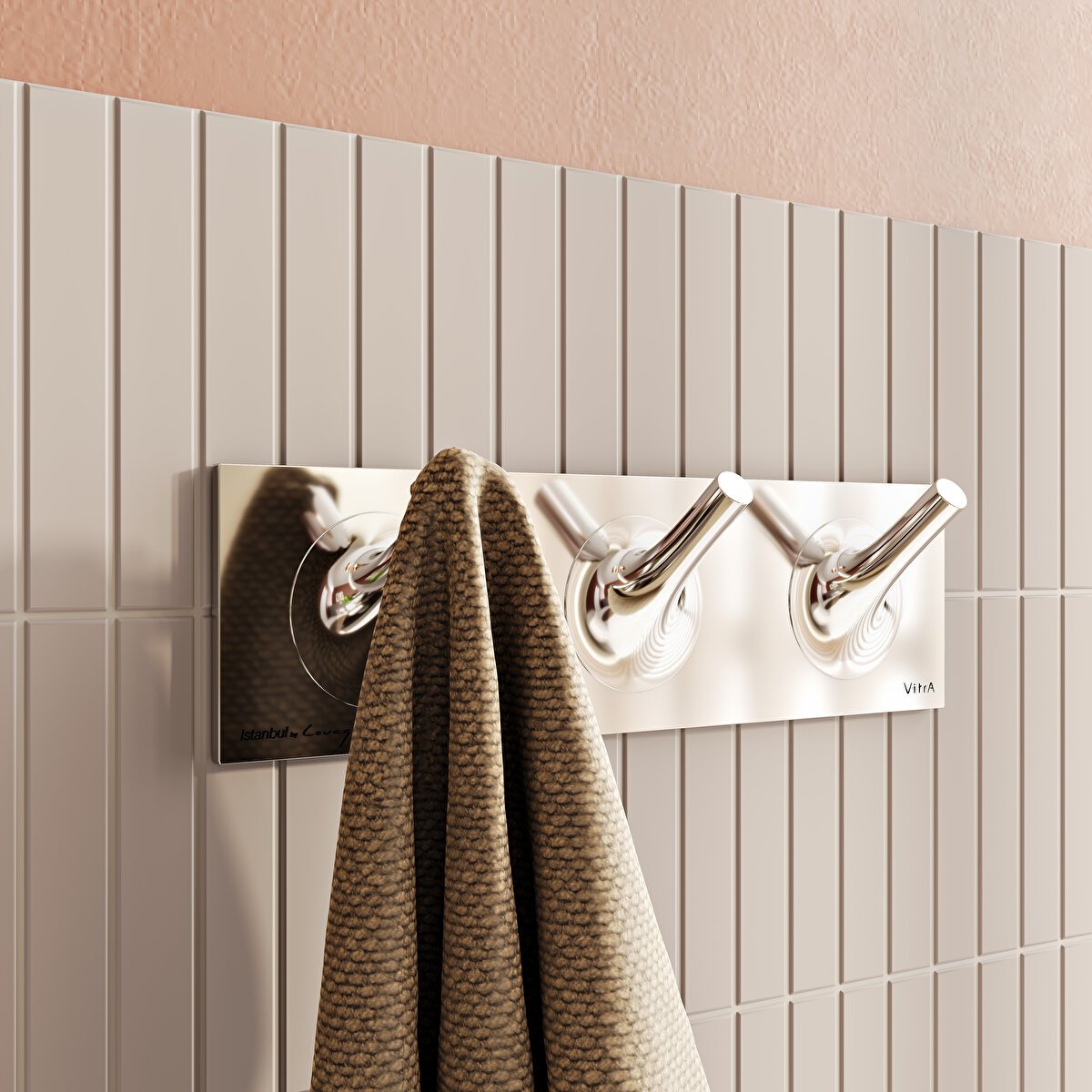 Vitra Istanbul Robe Hook (3 hooks) - Chrome