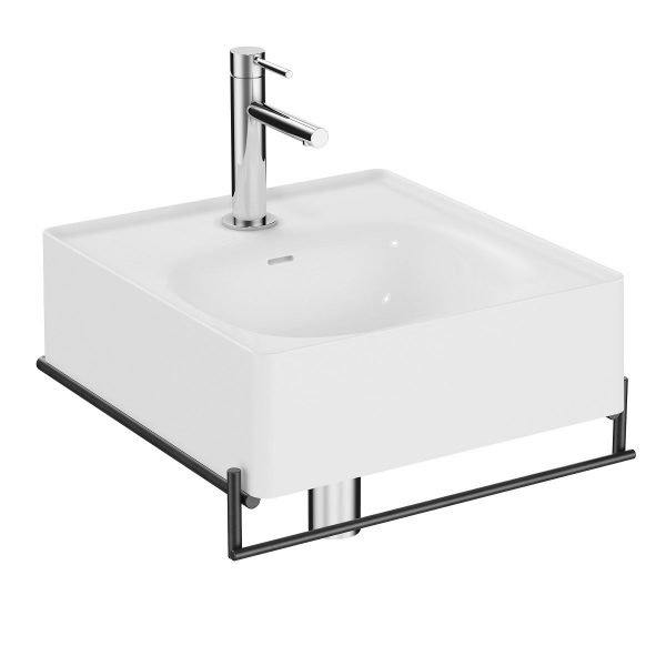 Vitra Equal Vanity Unit With Basin And Towel Holder - White - Image 2