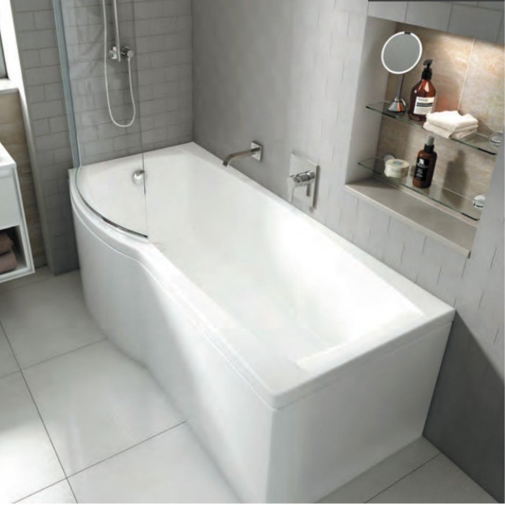 Carron Profile Shower Carronite Bath 1500mm x 900mm - Left Handed