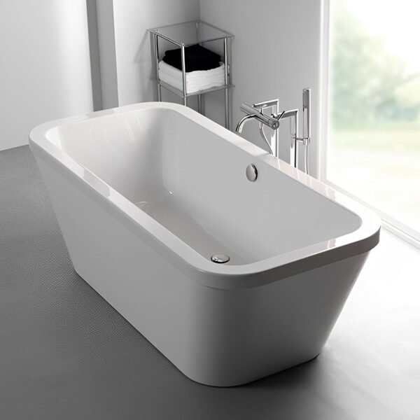 Carron Halcyon Square Freestanding Bath - 1750mm x 800mm - White Panelling - White