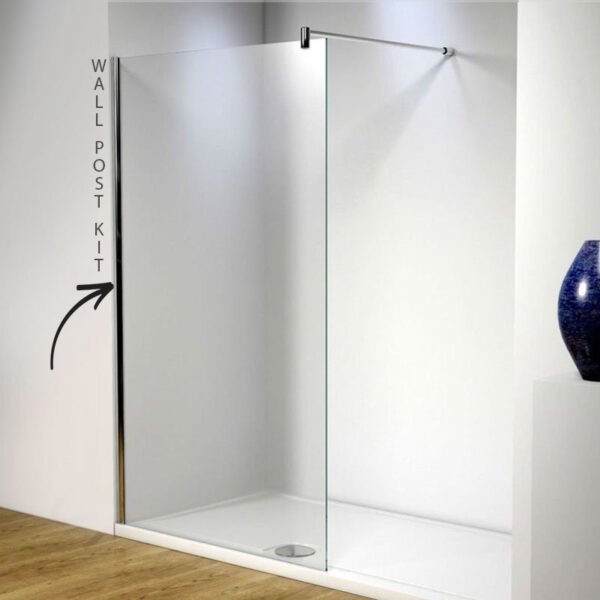 Kudos Ultimate2 Wall Post Kit Chrome for 8 and 10mm panels