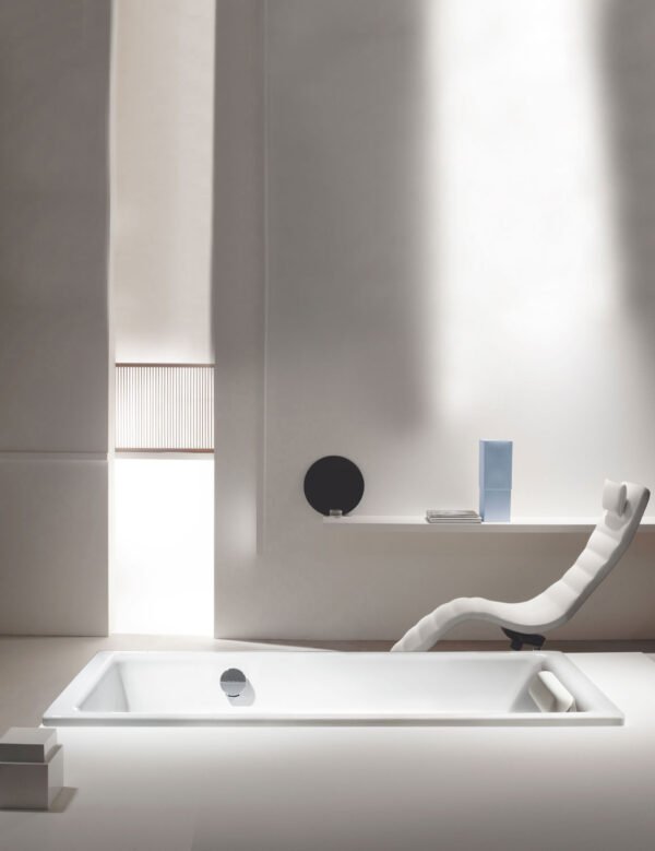 Kaldewei Puro Single Ended Bath With Left Side Overflow - 1700mm X 700mm 2 Tap Hole Not Full Anti Slip - 255820240001 - Image 2