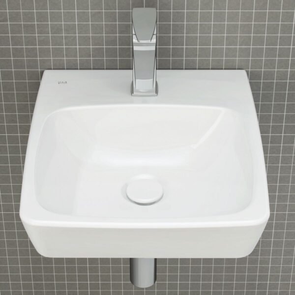 Vitra M - Line Basin - 800mm Wide - 1 Tap Hole - White