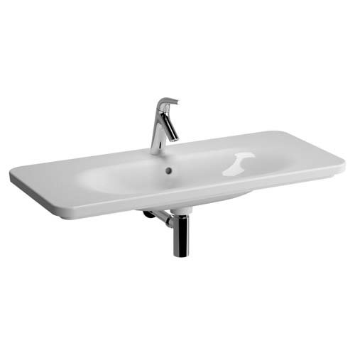 Vitra Nest Trendy vanity Basin - 995mm x 445mm - 1 Tap Hole - White