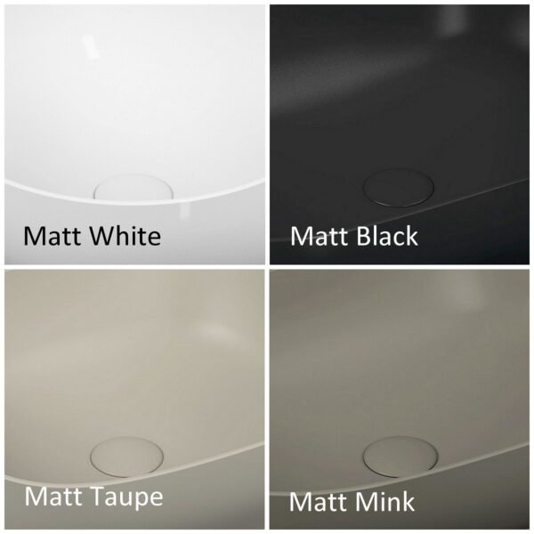 VitrA Outline Square Countertop Basin Inc Waste - 475mm x 410mm - 0 Tap Hole - White - Image 3