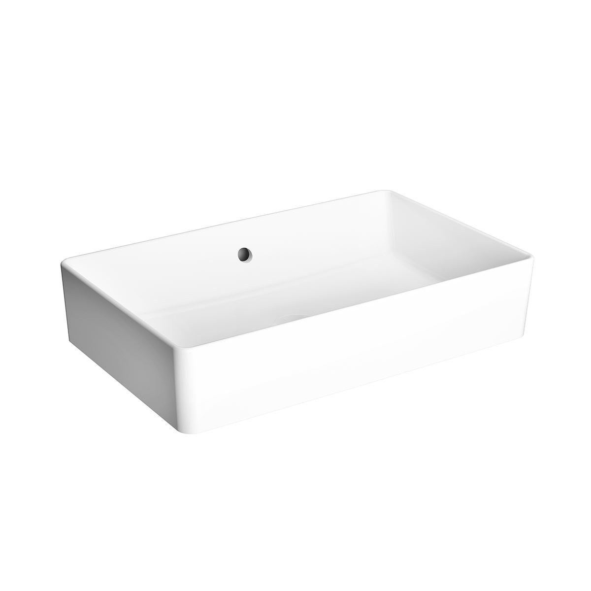 Vitra Nuo Countertop Basin without overflow - 600mm Wide - 0 Tap Hole - White