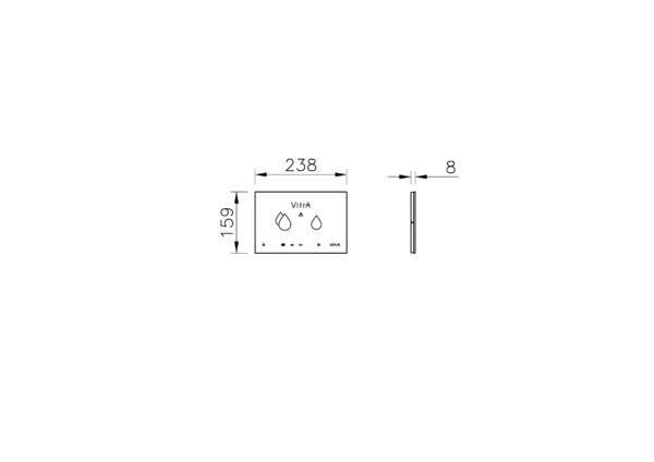 Vitra Electronic Flush Plate Slim Frames - Black - Image 2