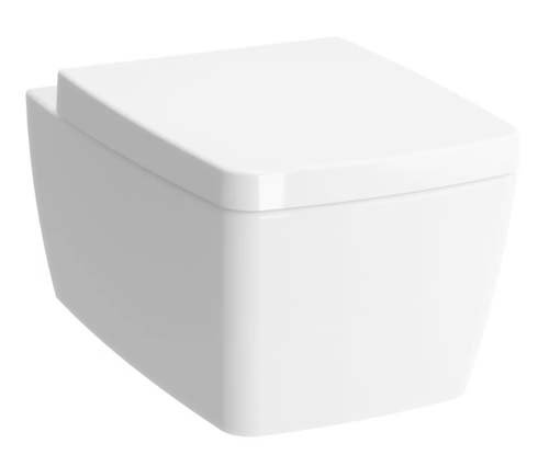 VitrA M-Line Rimless Wall Hung Toilet and Slim Soft Close Seat - White