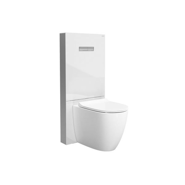 Vitra Vitrus Glass Covered Concealed Cistern 2.5/4 Litre for Back to Wall Toilet - White