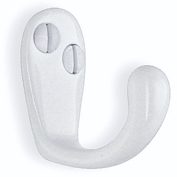 Smedbo Beslagsboden 5 Pack Single Hook - 38mm High - White Lacquer