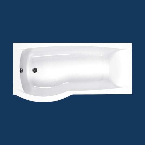 Carron Delta P Shape Single Ended Bath - 1700 x 800mm - Left Hand - white
