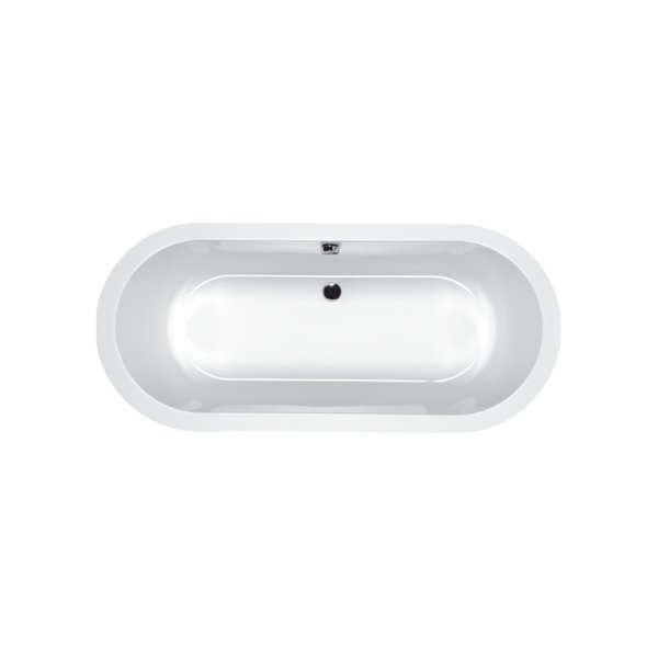 Carron Halcyon Oval Double Ended Inset Bath - 1750mm x 800mm - white