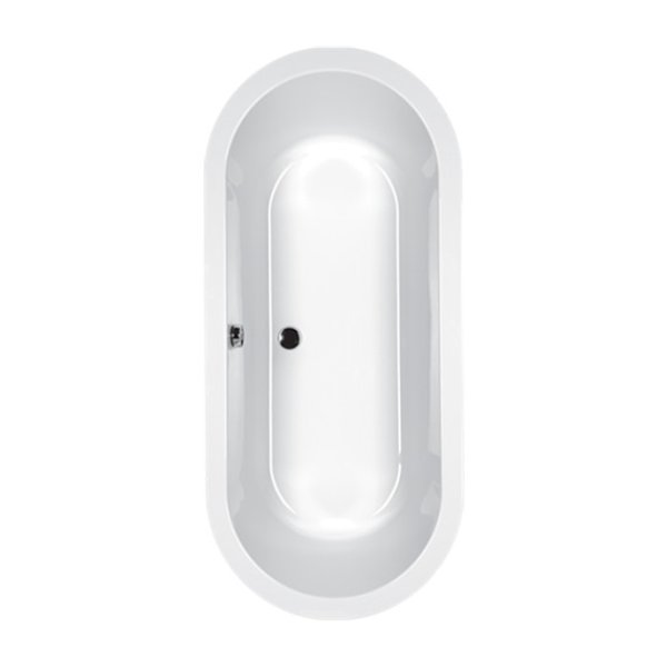 Carron Halcyon Carronite Oval Double Ended Bath and filler - 1750mm x 800mm - white