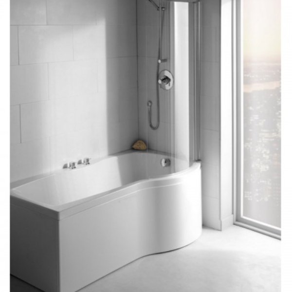 Carron Arc/sigma Curved Bath Shower Screen - 1400mm High