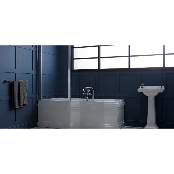 Carron Highgate Etching shower bath screen - Right Hand