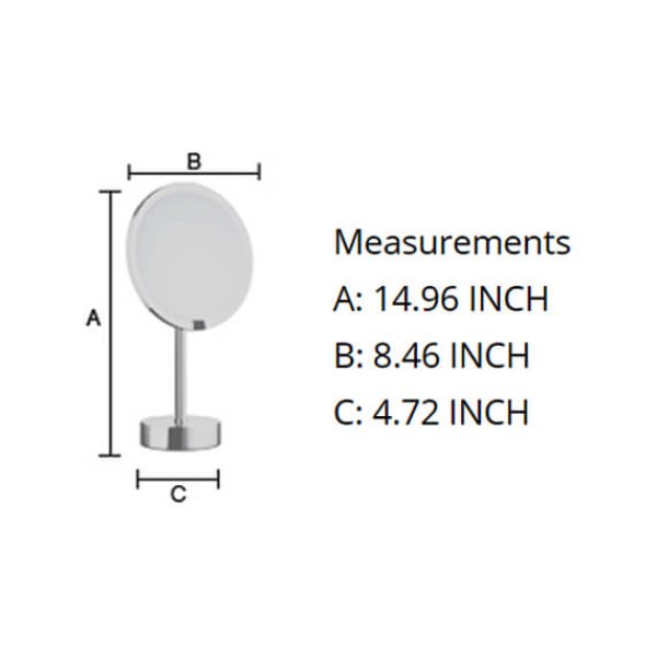 Smedbo Outline Shaving And Makeup Mirror - 380mm High - Polished Chrome - Image 3