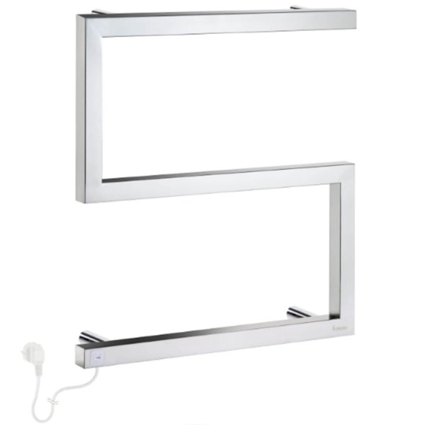 Smedbo Dry S Model Electric Towel Warmer - 525mm x 500mm - polished Stainless Steel