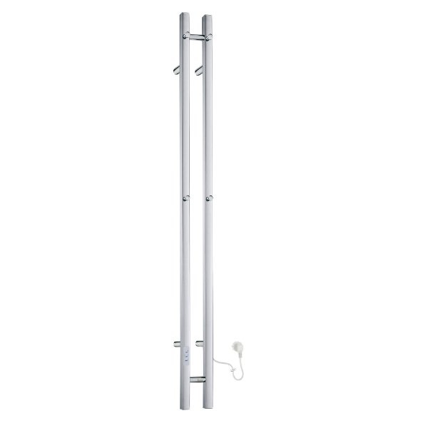 Smedbo Dry Vertical Electric Towel Warmer - 1500mm x 120mm - Polished Stainless Steel