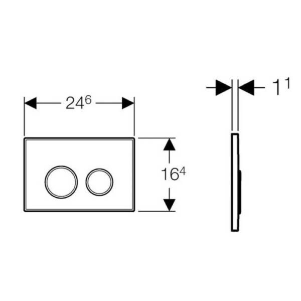 Geberit Sigma20 Dual Flush Plate- Brushed Stainless Steel - Image 2