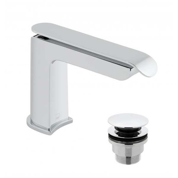 Vado Kovera Mono Basin Mixer Tap With Universal Waste Chrome