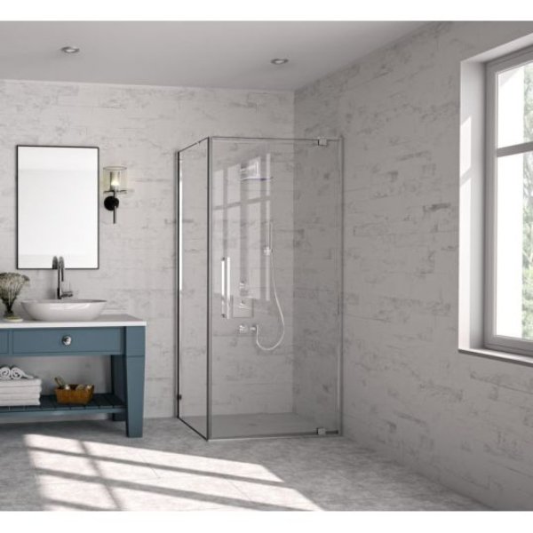Merlyn 10 Series Pivot Door Hinged Side Extension Profile - M108EXTPVH