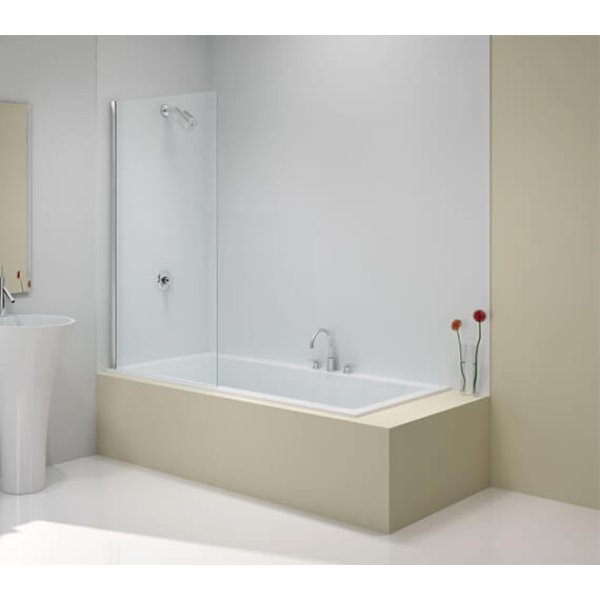 Merlyn Ionic Square Fixed Bath Screen - 6mm Glass - 1500mm x 800mm - MB0