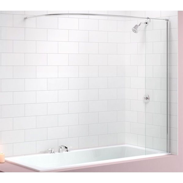 Merlyn Mbox Curtain Rail Fixed Bath Screen - 6mm Glass - 1500mm x 300mm - MB5