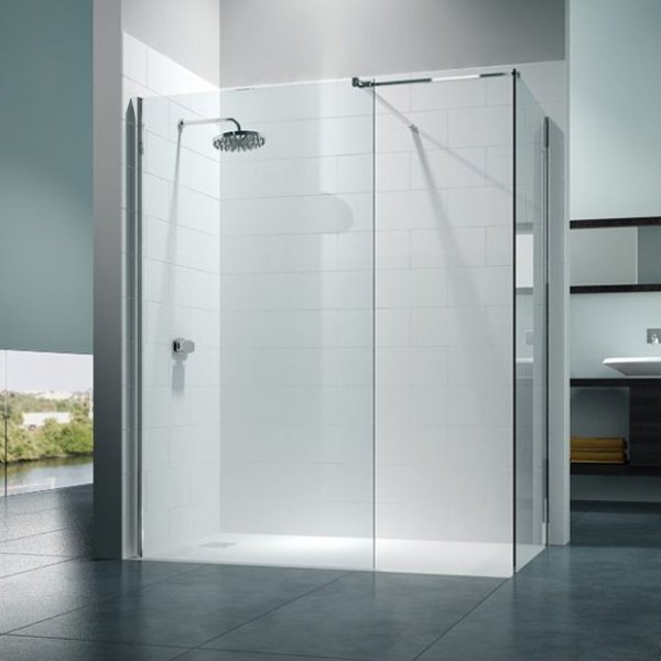 Merlyn 8 Series Showerwall Wetroom Glass Panel With Tray - 8mm Glass - 2000mm x 1000mm - MS8SW231