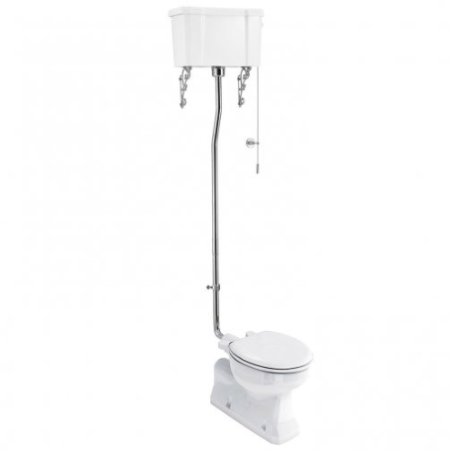 Burlington S trap High Level Toilet with Dual flush Ceramic Cistern,Kit ...