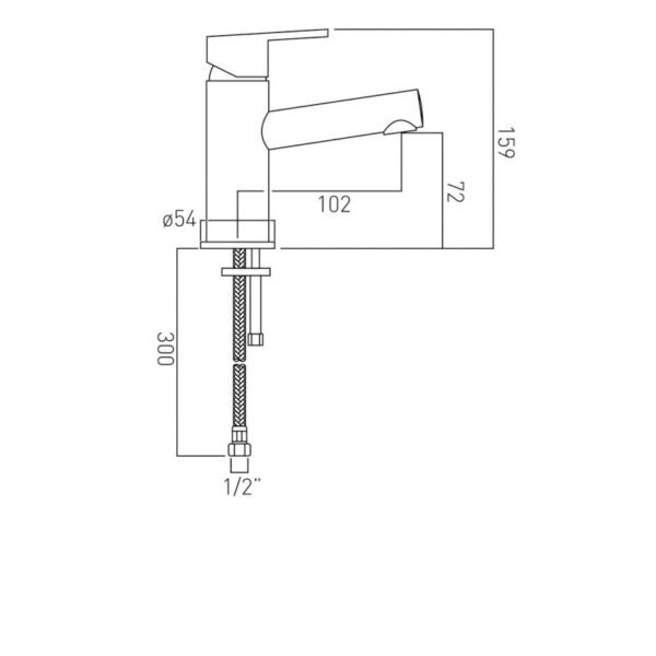 Vado Sense Mono Basin Mixer Tap excluding Waste - Chrome - Image 2