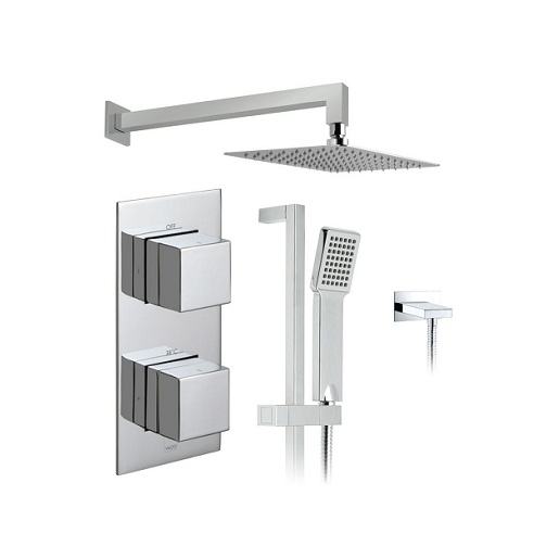 Vado Notion 2 Outlet Vertical Thermostatic Shower Set Package 22Chrome