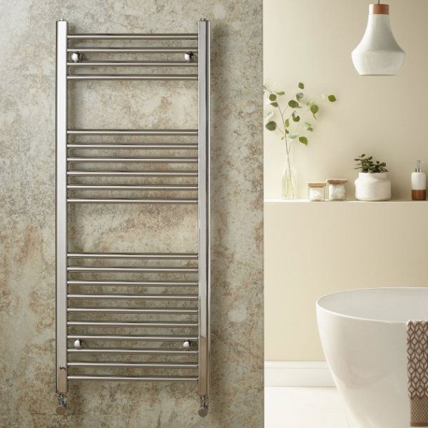 Redroom Elan Straight Heated Towel Rail - 1000mm x 500mm - Chrome