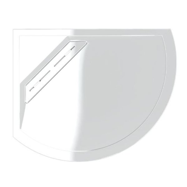 Kudos Connect 2 Curved Offset Quadrant Shower Tray 1000mm x 800mm Left Handed White