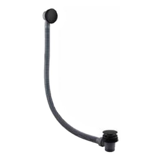 The White Space Sprung Plug Bath Waste - Matt Black