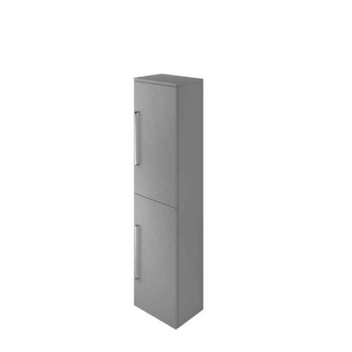 The White Space Scene 2 Door Tall Storage Unit - Right Handed Hinge - 350mm Wide - Gloss Ash Grey