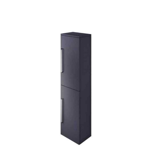 The White Space Scene 2 Door Tall Storage Unit - Right Handed Hinge - 350mm Wide - Gloss Indigo