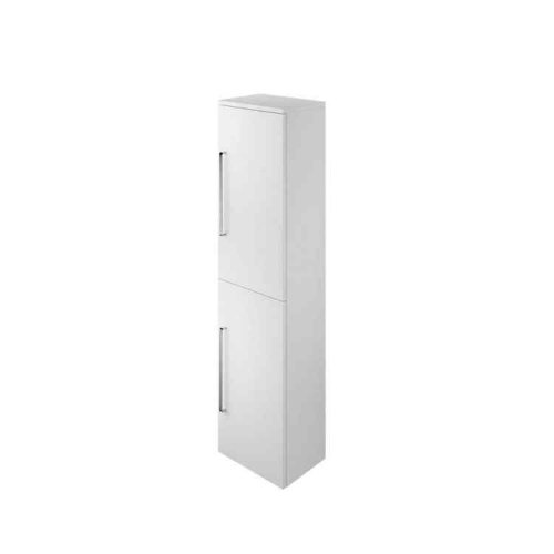 The White Space Scene 2 Door Tall Storage Unit - Right Handed Hinge - 350mm Wide - Gloss White