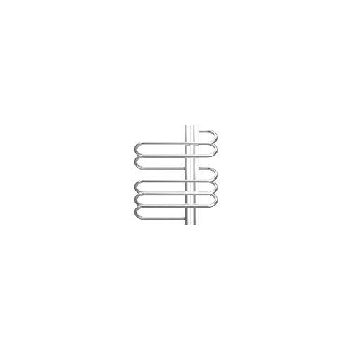 Zehnder Orbit Stainless Steel Heated Towel Rail - 600mm x 500mm - Left Hand - Stainless Steel