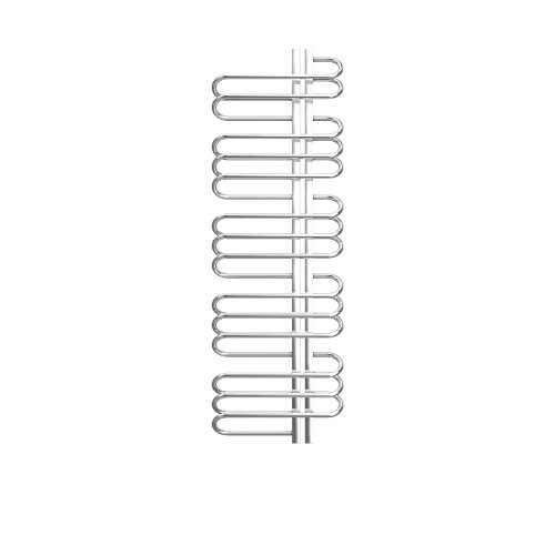Zehnder Orbit Stainless Steel Heated Towel Rail - 1200mm x 500mm - Left Hand - Stainless Steel