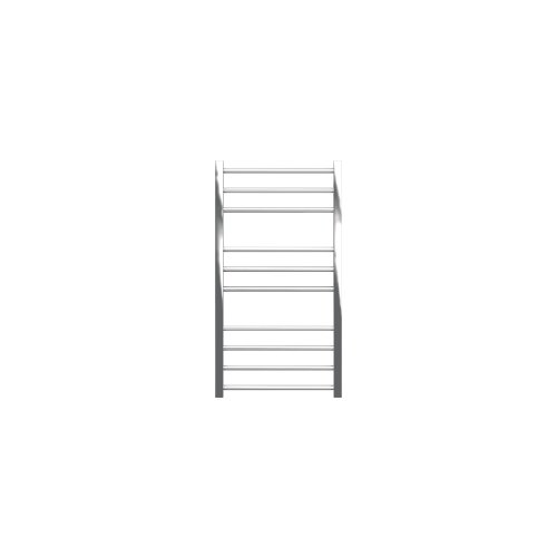 Zehnder Olga Stainless Steel Electric Towel Radiator - 900mm x 480mm - Stainless Steel