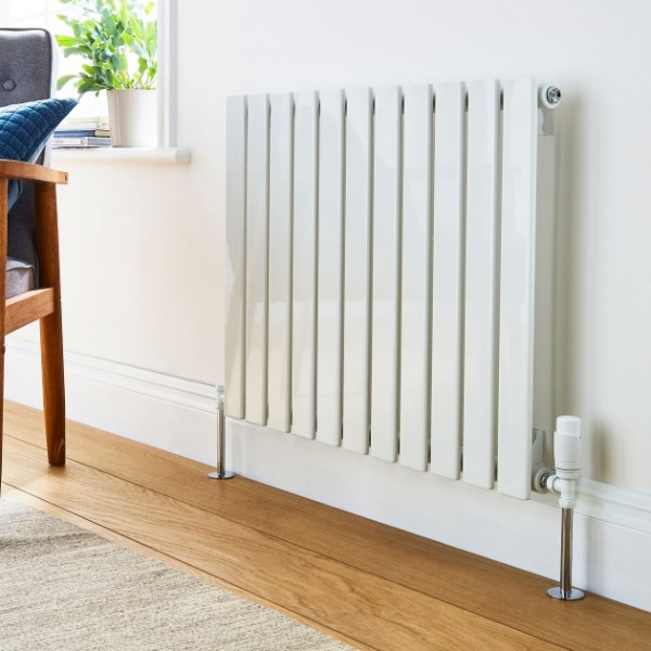 BSUK Boston Double Horizontal Designer Radiator - 600mm x 630mm - White