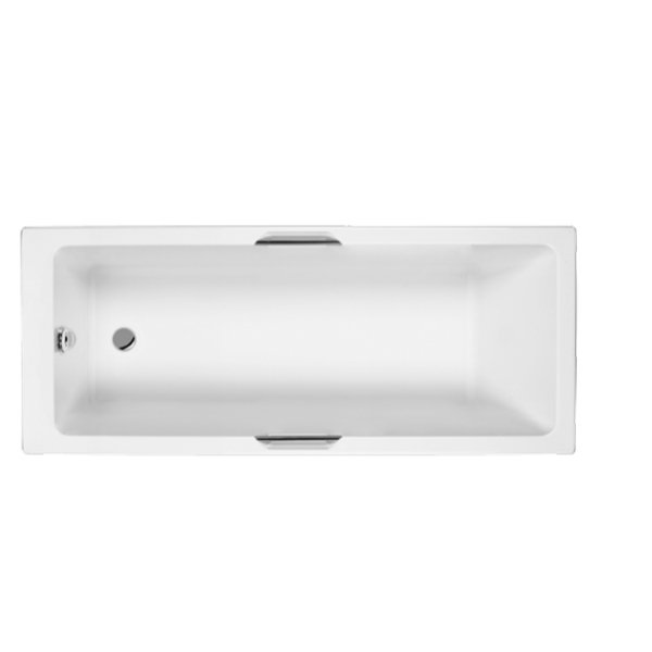 BSUK Luxe Gripped Single Ended Bath - 1650mm x  700mm - White