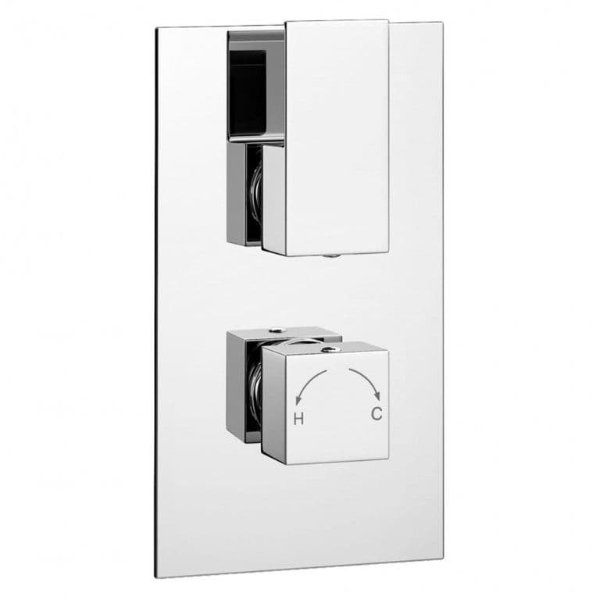BSUK Element 1 Outlet Thermostatic Concealed Shower Valve With Dual Lever Handle - Chrome