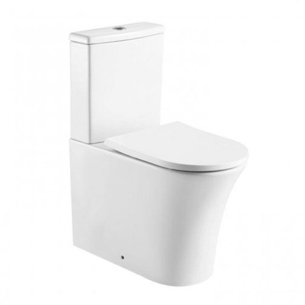 BSUK Kameo Rimless Fully Back to Wall Close Coupled Toilet With Cistern ...