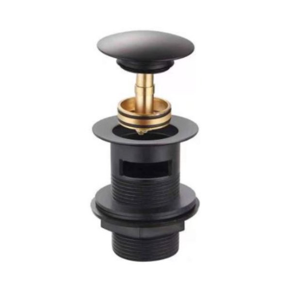 BSUK Nero Easy clean Slotted Basin Clicker Waste - Matt Black