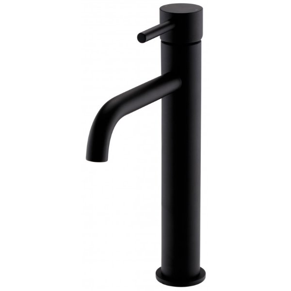 BSUK Nero Round Hi-Rise Mono Tall Basin Mixer Tap - Black
